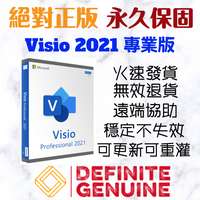 Visio 2021 專業版線上啟用金鑰